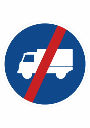 Dopravní značky plechové - Příkazové: Konec přikázaného jízdního pruhu (C12b)