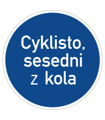 Dopravní značky plechové - Příkazové: Jiný příkaz (C14a)