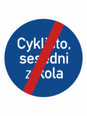 Dopravní značky plechové - Příkazové: Konec jiného příkazu (C14b)