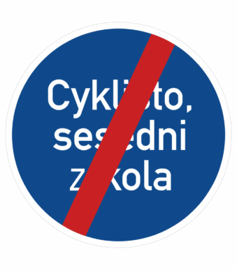 Dopravní značky plechové - Příkazové: Konec jiného příkazu (C14b)