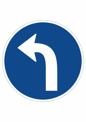 Dopravní značky plechové - Příkazové: Přikázaný směr jízdy vlevo (C2c)