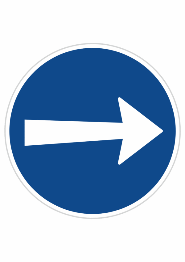 Dopravní značky plechové - Příkazové: Přikázaný směr jízdy vpravo (C3a)