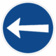 Dopravní značky plechové - Příkazové: Přikázaný směr jízdy zde vlevo (C3b)