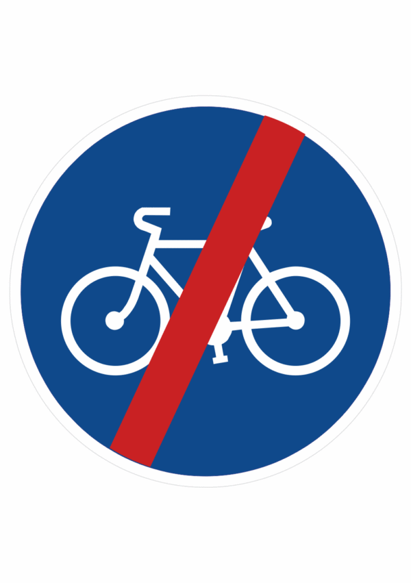 Dopravní značky plechové - Příkazové: Konec stezky pro cyklisty (C8b)