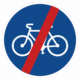 Dopravní značky plechové - Příkazové: Konec stezky pro cyklisty (C8b)