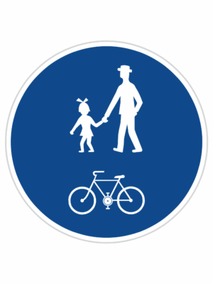 Dopravní značky plechové - Příkazové: Stezka pro chodce a cyklisty (C9a)