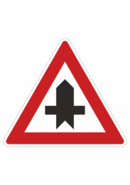 Dopravní značky plechové - Značky upravující přednost: Křižovatka s vedlejší pozemní komunikací