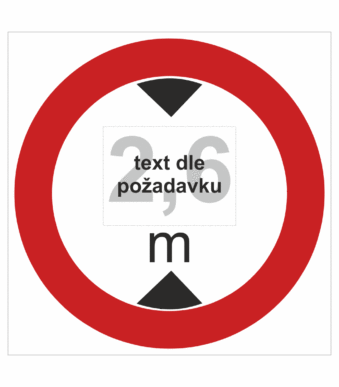 Dopravní značky plastové: Maximální výška vozidla