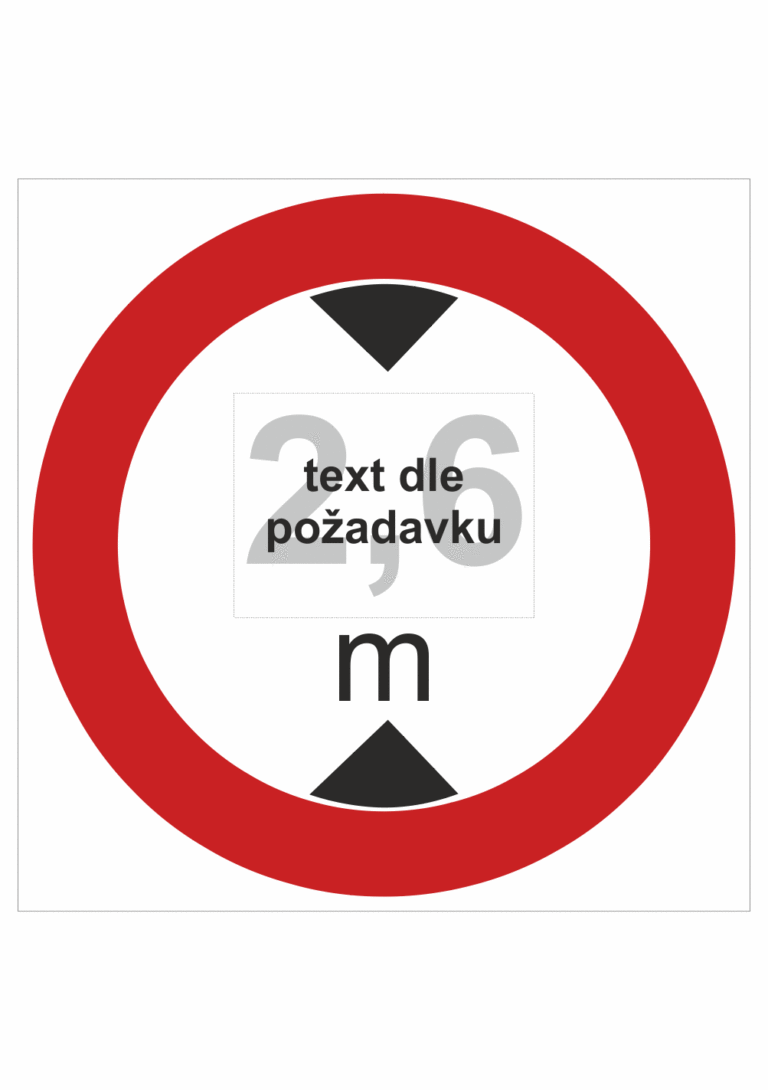 Dopravní značky plastové: Maximální výška vozidla
