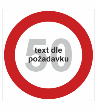 Dopravní značky plastové: Maximální povolená rychlost