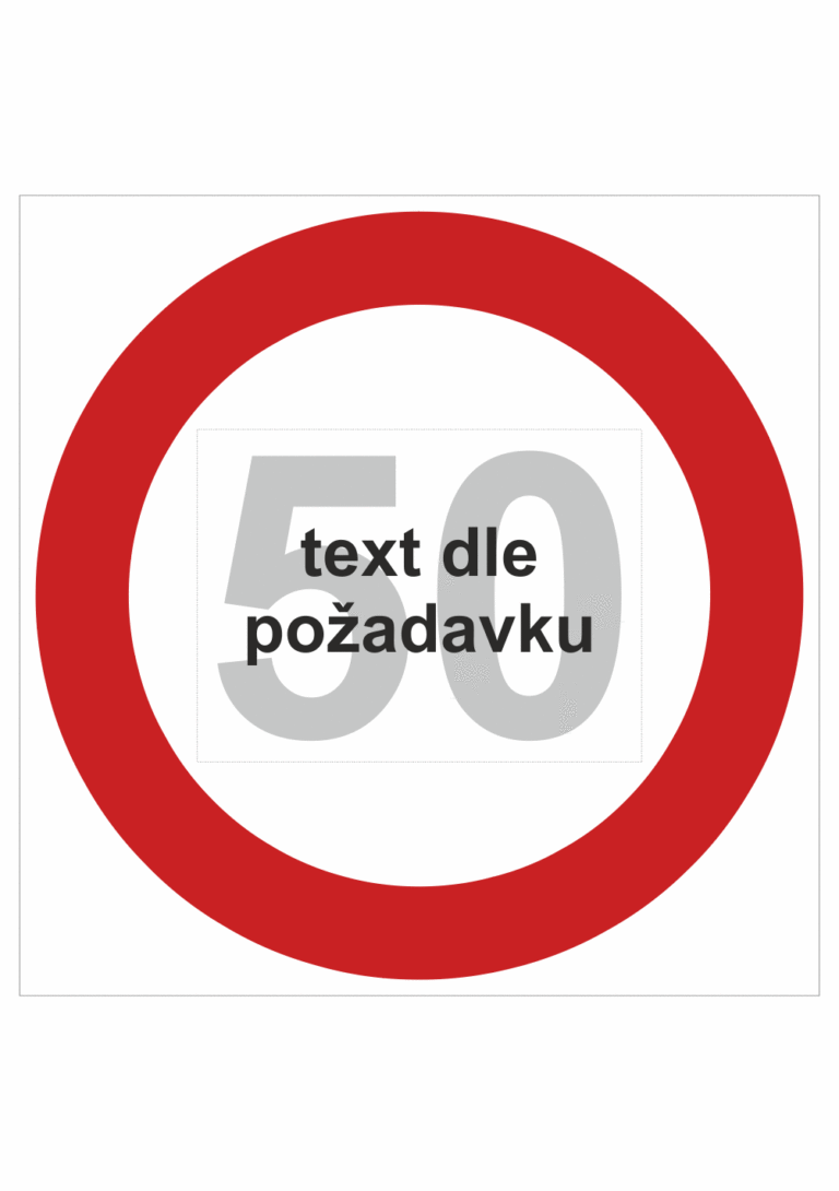 Dopravní značky plastové: Maximální povolená rychlost