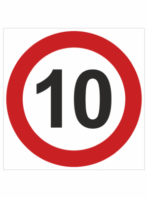 Dopravní značky plastové: Maximální povolená rychlost 10km/h