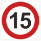 Dopravní značky plastové: Maximální povolena rychlost 15 km/h