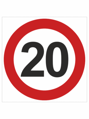 Dopravní značky plastové: Maximální povolená rychlost 20 km/h