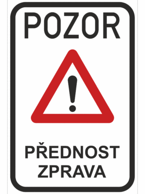 Dopravní značky plastové: Pozor přednost zprava