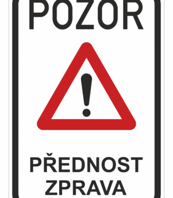 Dopravní značky plastové: Pozor přednost zprava