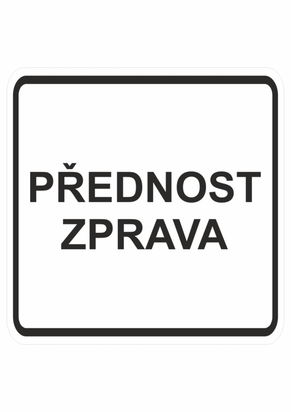 Dopravní značky plastové: Přednost zprava