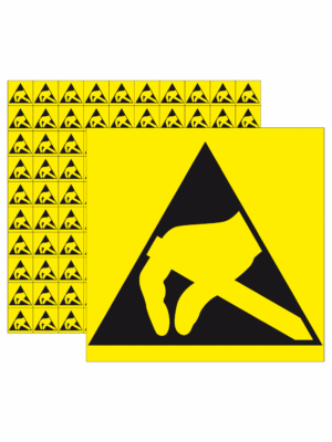Značení ESD - Elektrostatika: Základní symbol 15x15 mm