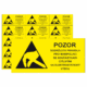 Značení ESD - Elektrostatika: Pozor dodržujte pravidla pro manipulaci se součástkami citlivými na elektrostatický výboj