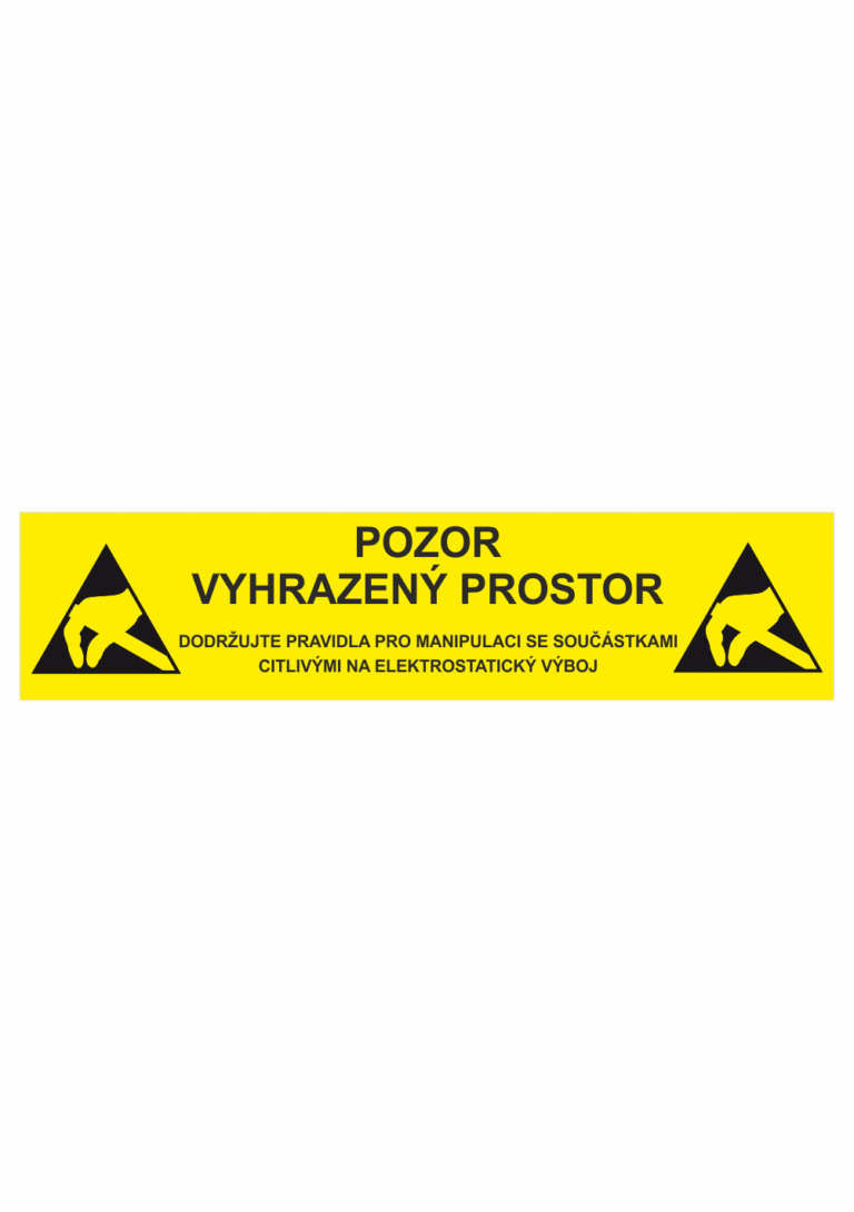 Značení ESD - Elektrostatika: ESD - Pozor vyhrazený prostor (podlaha)