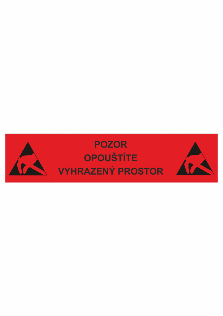 Značení ESD - Elektrostatika: ESD - Pozor opouštíte vyhrazený prostor