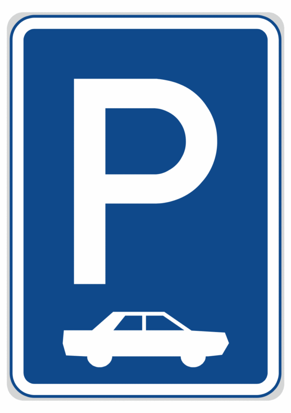 Dopravní značky plechové - Informativní: Parkoviště kolmé nebo šikmé stání (IP11b)
