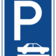 Dopravní značky plechové - Informativní: Parkoviště s kolmým nebo šikmým stáním na chodníku (IP11d)