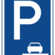 Dopravní značky plechové - Informativní: Parkoviště s podélným stáním na chodníku (IP11e)