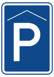 Dopravní značky plechové - Informativní: Kryté parkoviště (IP13a)