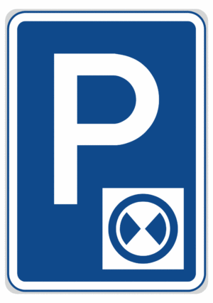 Dopravní značky plechové - Informativní: Parkoviště s parkovacím kotoučem (IP13b)