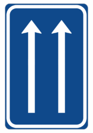 Dopravní značky plechové - Informativní: Uspořádání jízdních pruhů (IP16)