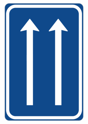 Dopravní značky plechové - Informativní: Uspořádání jízdních pruhů (IP16)