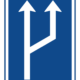 Dopravní značky plechové - Informativní: Zvýšení počtu jízdních pruhů (IP18a)
