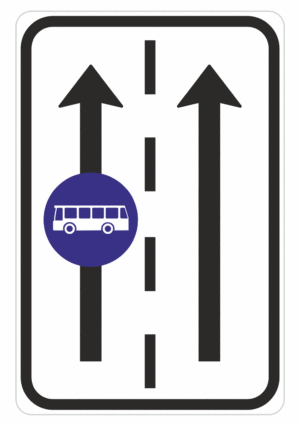 Dopravní značky plechové - Informativní: Vyhrazený jízdní pruh (IP20a)