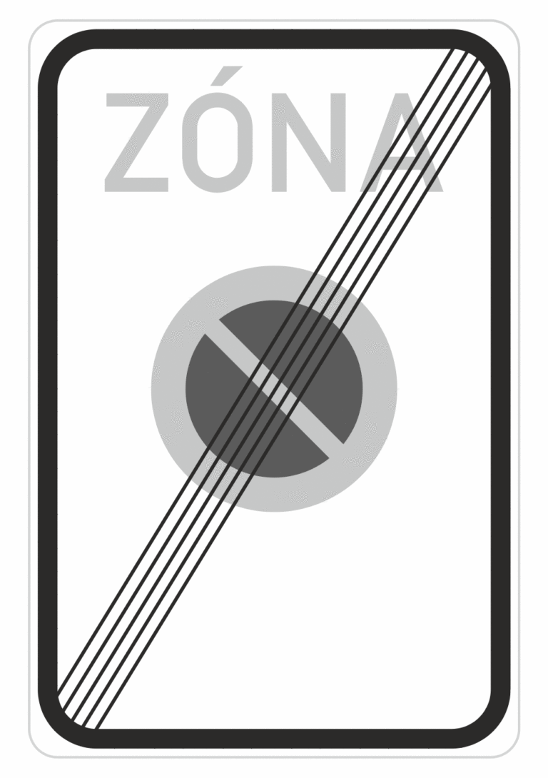 Dopravní značky plechové - Informativní: Konec zóny s dopravním omezením (IP25b)