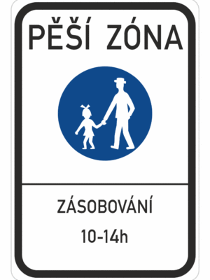 Dopravní značky plechové - Informativní: Pěší zóna (IP27a)