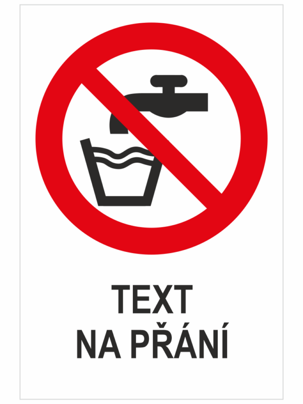 Voda nevhodná k pití - Váš text