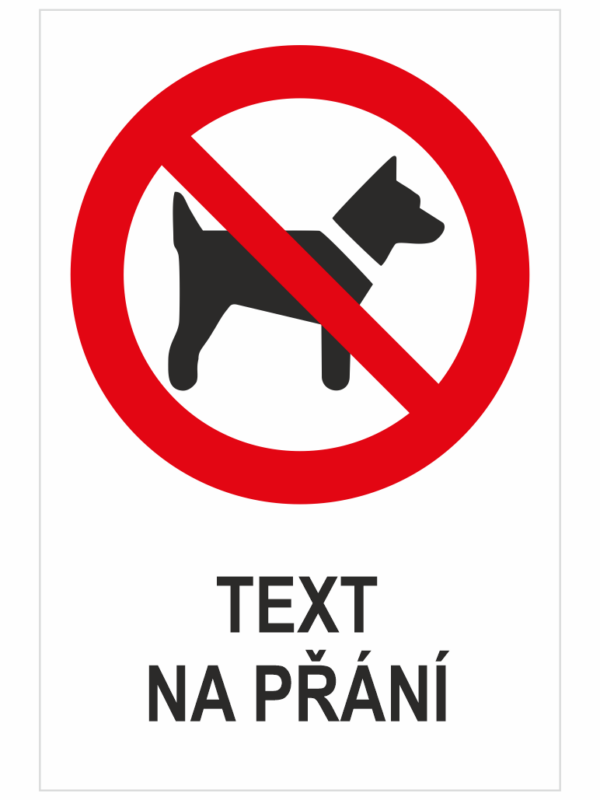Nepřístupné se psy - Váš text