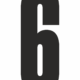 Čísla a písmena - Číslo na magnetické fólii: 6