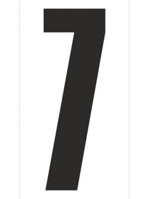 Čísla a písmena - Číslo na magnetické fólii: 7