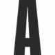 Čísla a písmena - Písmeno na magnetické fólii: A