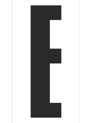 Čísla a písmena - Písmeno na magnetické fólii: E