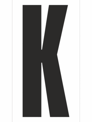 Čísla a písmena - Písmeno na magnetické fólii: K