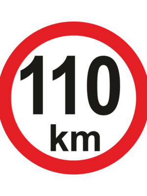 Nejvyšší povolená rychlost - 110 km