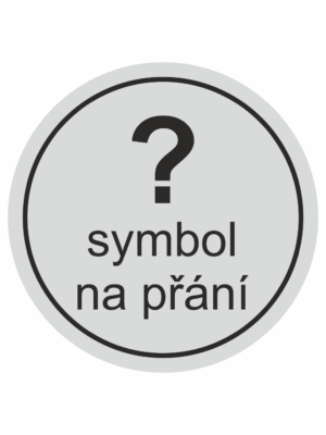 Značení budov, prostorů a vstupů - Označení místnosti (Piktogramy): Symbol na přání (Stříbrná)