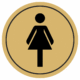 Značení budov, prostorů a vstupů - Označení místnosti (Piktogramy): WC ženy (Zlatá)