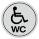 Značení budov, prostorů a vstupů - Označení místnosti (Piktogramy): WC Vozíčkáři (Stříbrná, Kruh)