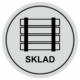 Značení budov, prostorů a vstupů - Označení místnosti (Piktogramy): Sklad (Stříbrná, Kruh)