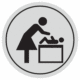 Značení budov, prostorů a vstupů - Označení místnosti (Piktogramy): Matky s dětmi (Stříbrná, Kruh)