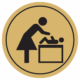 Značení budov, prostorů a vstupů - Označení místnosti (Piktogramy): Matky s dětmi (Kruh, Zlatá)